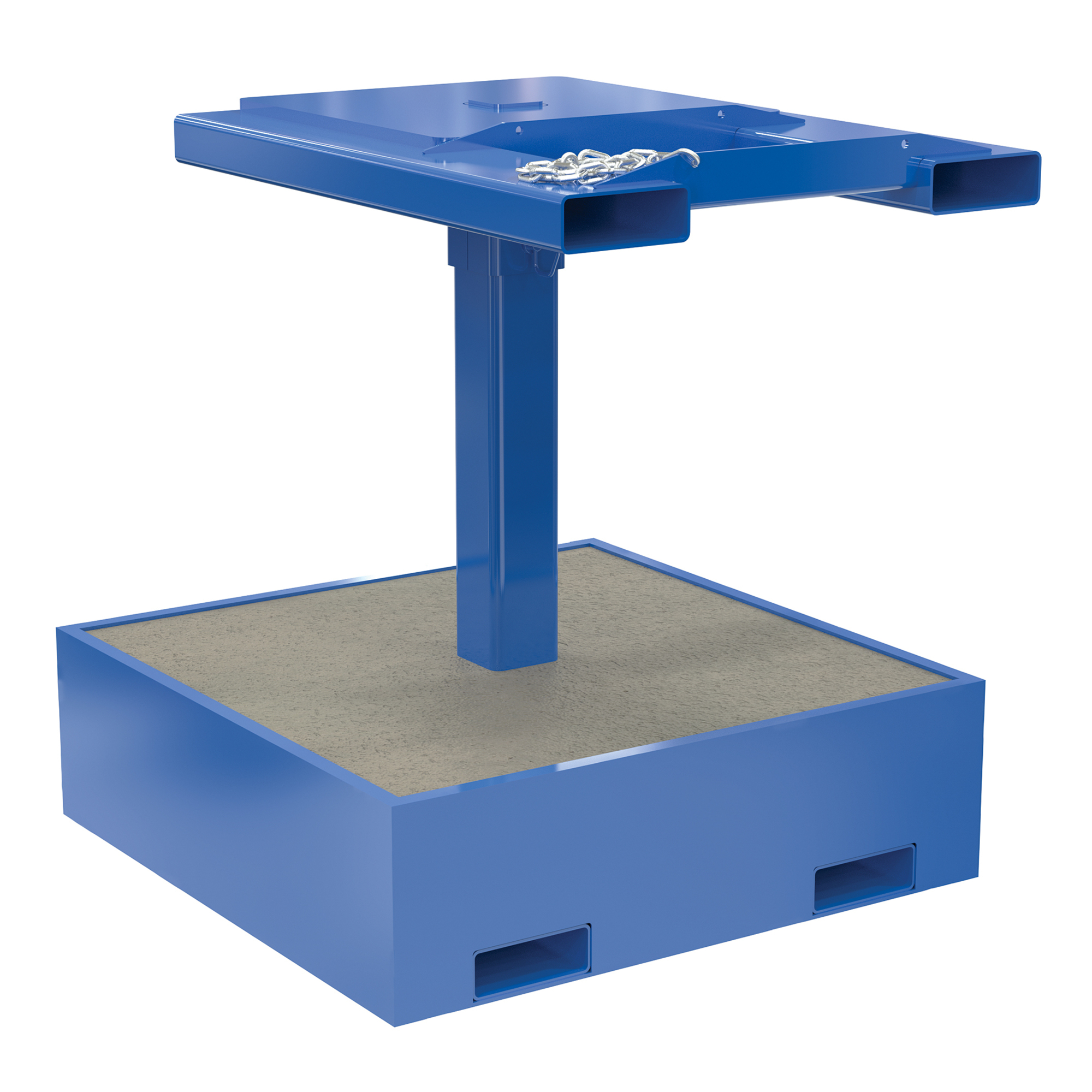 Vestil Forklift Trash Bin Compactor - 2000 Lb. Capacity, Cement-Filled Base, Model# FWBC-4242-2-BC